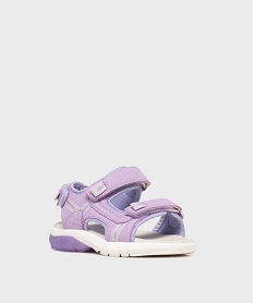 sandales en toile ajustables par 3 scratchs fille - lovely wings violetL164001_2