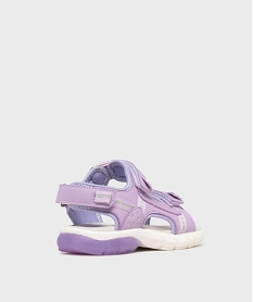 sandales en toile ajustables par 3 scratchs fille - lovely wings violetL164001_4