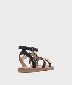 sandales spartiates en cuir suede et fleurs dorees fille - lovely wings bleuL164801_4