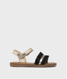 GEMO Sandales en cuir brillant avec large bride fantaisie fille - Lovely Wings dore