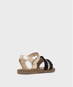 sandales en cuir brillant avec large bride fantaisie fille - lovely wings doreL165201_4