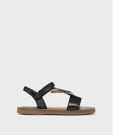 GEMO Sandales en cuir irisé avec motif papillon fille - Lovely Wings noir standard