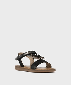 sandales en cuir irise avec motif papillon fille - lovely wings noir standardL165401_2