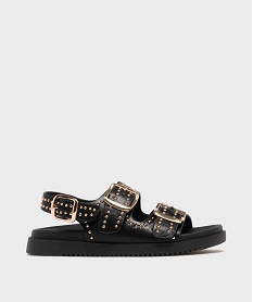 GEMO Sandales à clous métalliques ajustables par 3 boucles fille - Lovely Wings noir standard