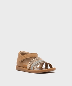 sandales brillantes a talon ferme fille - berlingot by pom dapi brunL166801_2
