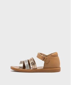 sandales brillantes a talon ferme fille - berlingot by pom dapi brunL166801_3