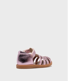 sandales metallisees a talon et bout fermes fille - berlingot by pom dapi rose vifL168001_4