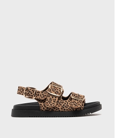 GEMO Sandales à motif léopard ajustables par 3 boucles fille - Lovely Wings Imprimé