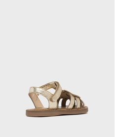 sandales en cuir brillant avec motif cœur fille - lovely wings doreL170801_4