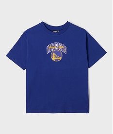 GEMO Tee-shirt manches courtes imprimé Warriors garçon - NBA bleu standard