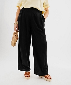 GEMO Pantalon ample fluide femme grande taille noir standard