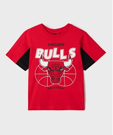 GEMO Tee-shirt manches courtes imprimé Chicago Bulls garçon - NBA rouge standard