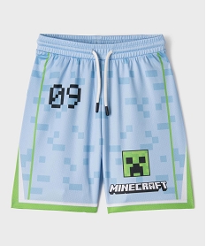 GEMO Bermuda de sport imprimé garçon - Minecraft Bleu