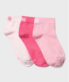 GEMO Chaussettes de sport tige basse garçon (lot de 3) - Puma rose standard