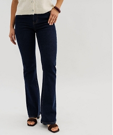GEMO Jean bootcut en denim stretch à taille normale femme Bleu