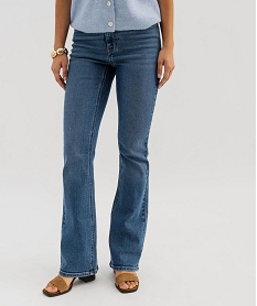 GEMO Jean bootcut en denim stretch à taille normale femme bleu standard
