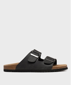 GEMO Mules à larges brides avec semelle intérieure cuir homme - Urban Steps noir standard