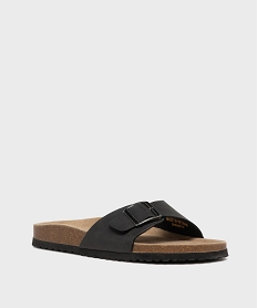 sandales mules a large bride et semelle interieure cuir homme noir standardL189301_2