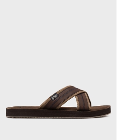 GEMO Mules à larges brides croisées homme - Lee Cooper marron standard