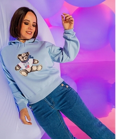 GEMO Sweat à capuche femme - LuluCastagnette X Alizée Bleu