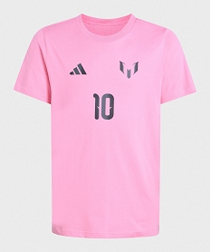 GEMO Tee-shirt manches courtes inscription Messi garçon - Adidas rose standard