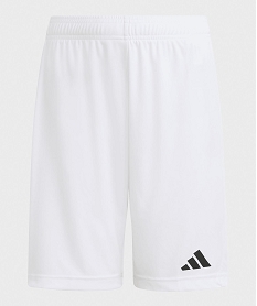 GEMO Short de sport fluide avec taille élastique garçon - Adidas blanc standard