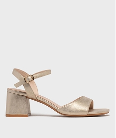 GEMO Sandales à talon toucher velours femme - Valentina Baldano dore