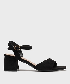 GEMO Sandales à talon toucher velours femme - Valentina Baldano noir standard