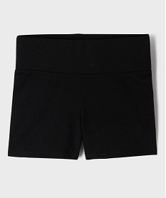 GEMO Short en jersey de coton stretch à large ceinture élastiquée fille noir standard