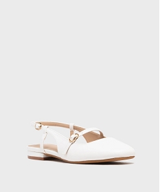 ballerines vernies slingback a bout carre et brides femme - follow me blanc standard ballerinesL200601_2