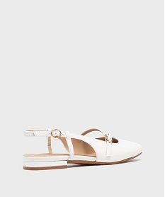 ballerines vernies slingback a bout carre et brides femme - follow me blanc standard ballerinesL200601_4