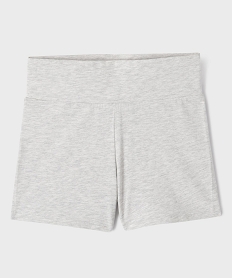 GEMO Short en jersey de coton stretch à large ceinture élastiquée fille blanc chine