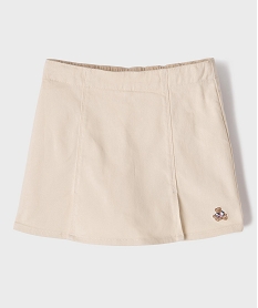 GEMO Jupe short en coton fille - LuluCastagnette x Alizée Beige