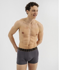 GEMO Boxer uni en microfibre extra douce homme - Freegun gris standard