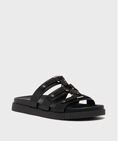 mules a epaisse semelle inspiration spartiates femme - 5 miles noir standardL209701_2