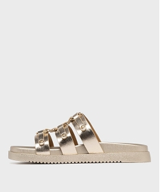 mules a epaisse semelle inspiration spartiates femme - 5 miles doreL209901_3