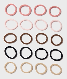 GEMO Elastiques ronds pour cheveux fille (lot de 20) marron chine