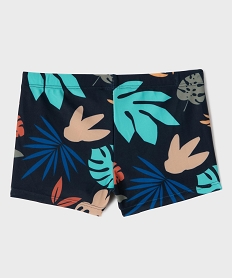 GEMO Short de bain à motif feuillage garçon Bleu