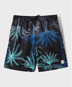 GEMO Short de surf imprimé palmiers garçon Bleu