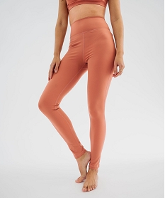 GEMO Legging de sport taille haute femme Orange