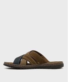 mules en cuir a brides croisees homme - gflex marron standardL221301_3