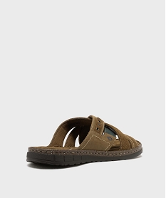 mules en cuir a brides croisees homme - gflex marron standardL221301_4