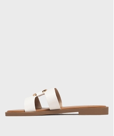 mules plates avec bijou sur le dessus femme - follow me blanc standardL222301_3