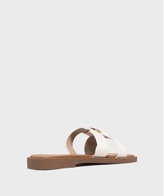 mules plates avec bijou sur le dessus femme - follow me blanc standardL222301_4