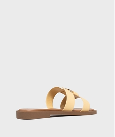 mules plates avec bijou sur le dessus femme - follow me jauneL222701_4