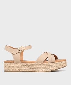 GEMO Sandales à semelle compensée femme - Valentina Baldano beige standard