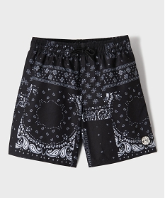 GEMO Short de surf imprimé bandana garçon noir fa