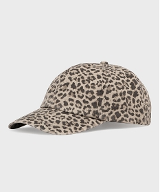 GEMO Casquette à imprimé léopard femme beige standard