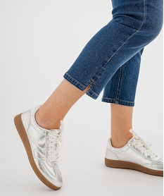 pantacourt en jean stretch coupe slim taille normale femme grande taille bleu standard pantacourt en jeanL244301_2