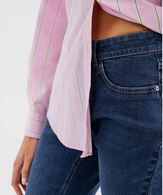 pantacourt en jean coupe slim femme bleu pantacourt en jeanL245301_2